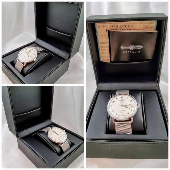 ZEPPELIN 100 JAHRE LZ 129 HINDENBURG STAINLESS STEEL MEN'S WATCH - Picture 14 of 16